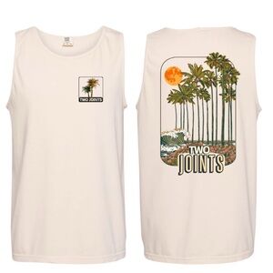 Men's Two Joints Surf Tank Top Shirt Palm Trees Size Medium